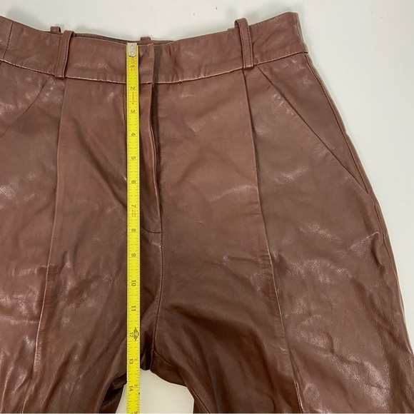 Lamarque Dacia Leather Pant in Chocolate Size 2 - Picture 14 of 15
